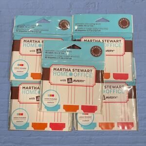 Martha Stewart Avery Color Coding Labels Removable Home Office Lot x5, 450 Total